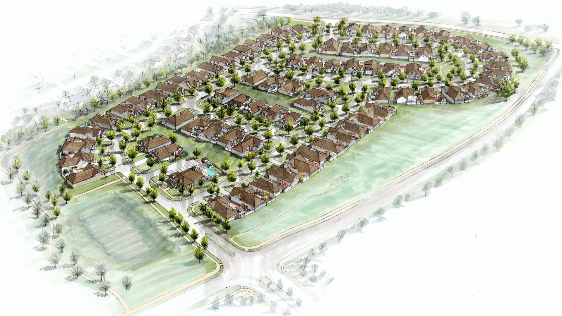 The Courtyards on Robinson Church by Epcon Communities